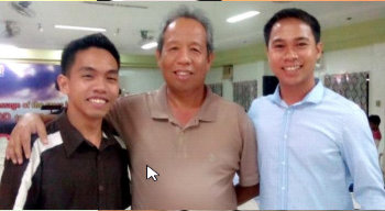 At the Cross Reign Church w/ Sander Doy (on the left), Sir Boy Oczon, KC ‘72 (at the center) and myself(on the right)